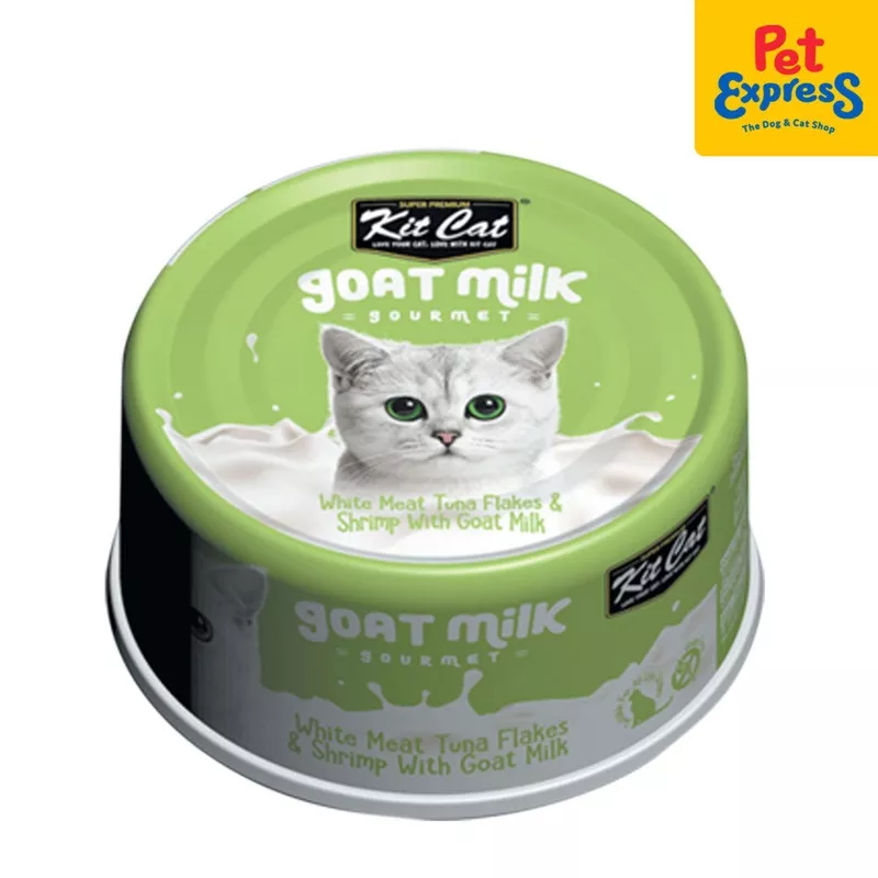 Kit Cat Goat Milk Gourmet Tuna and Shrimp Wet Cat Food 70g (Single)