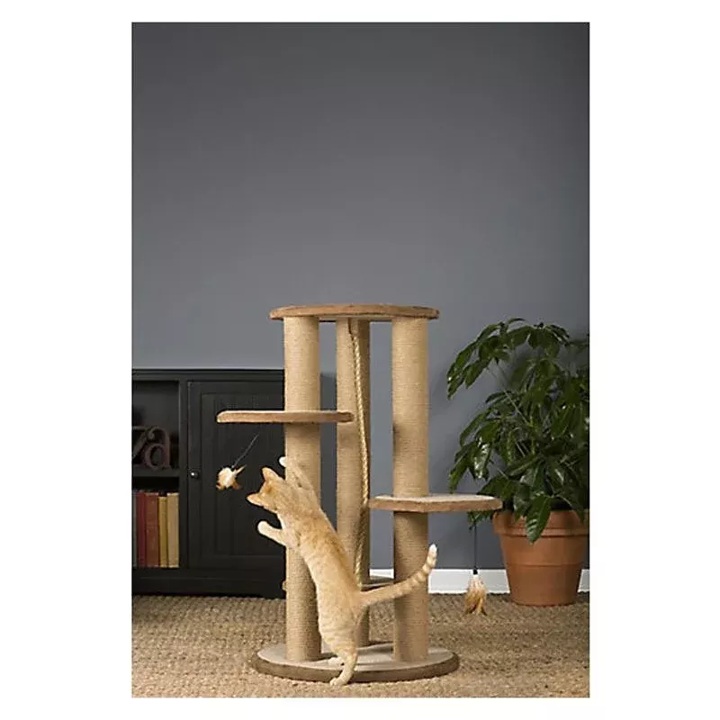Kitty Power Paws Multi-Tier Cat Scratch Post with Toy