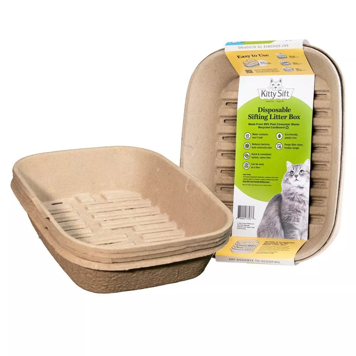 Kitty Sift Disposable Cat Litter Box & Sifting Liners Set