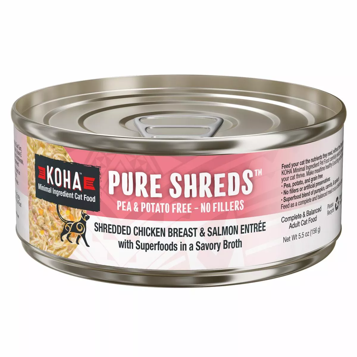 KOHA Cat Pure Shredded Chicken & Salmon 2.8oz