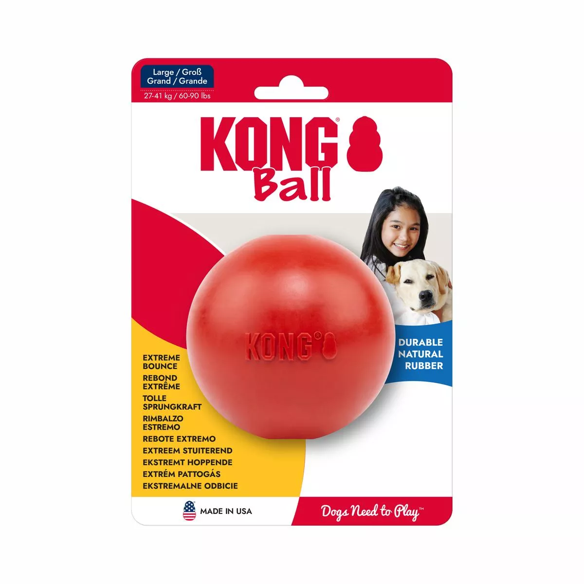 KONG Ball with Hole Dog Toy Large
