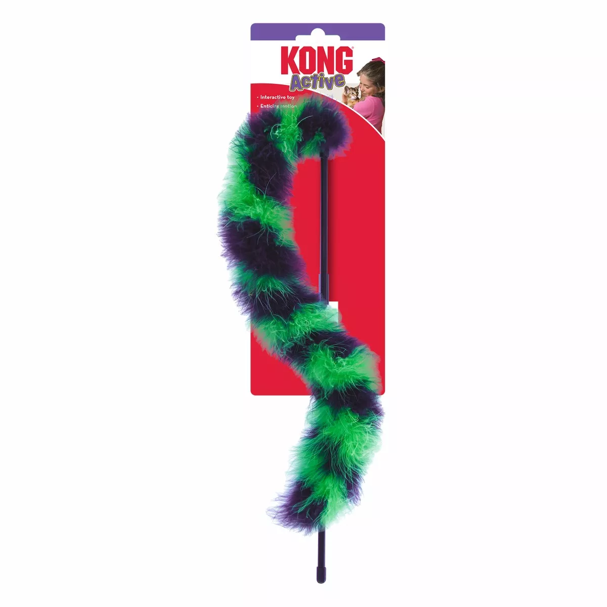 KONG Cat Toys Active Twisted Boa Teaser Assorted Color