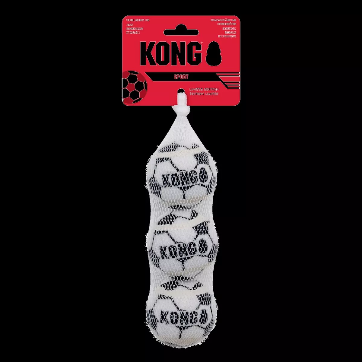 KONG Dog Toy Sport Soccer Balls Medium 3PK