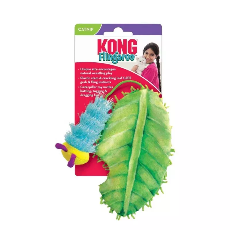 KONG Flingaroo Caterpillar Catnip Cat Toy