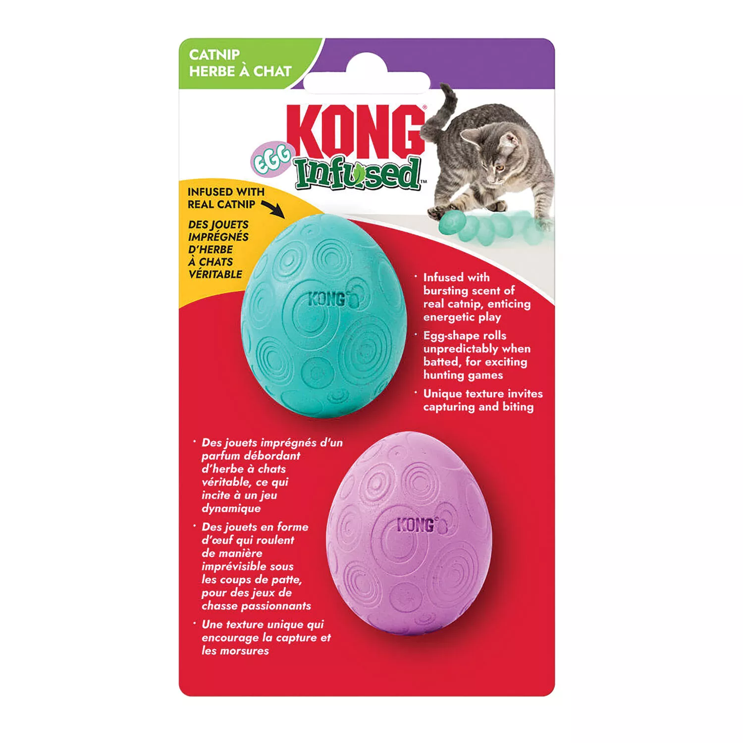 KONG, Infused Catnip Egg- 2 pk