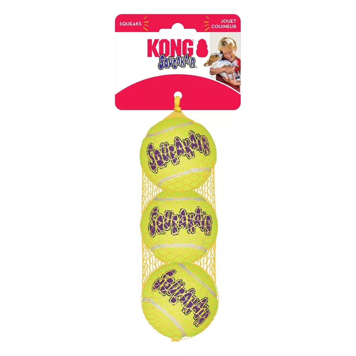 KONG SqueakAir Balls (Medium – Pack of 3)