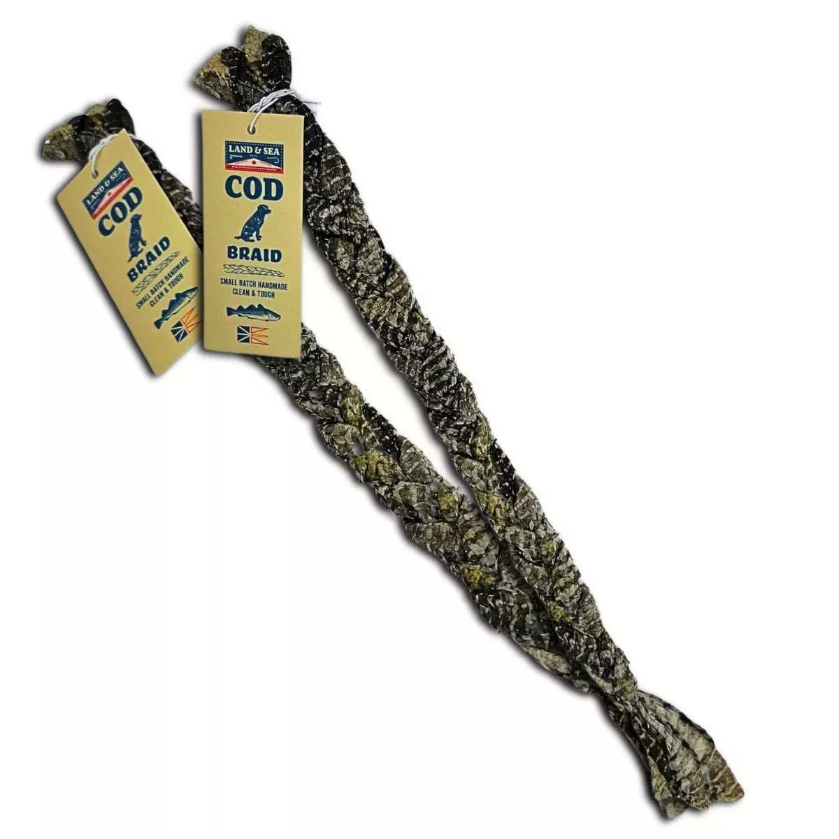 Land & Sea Pets Dog Treats - Cod Skin Braid