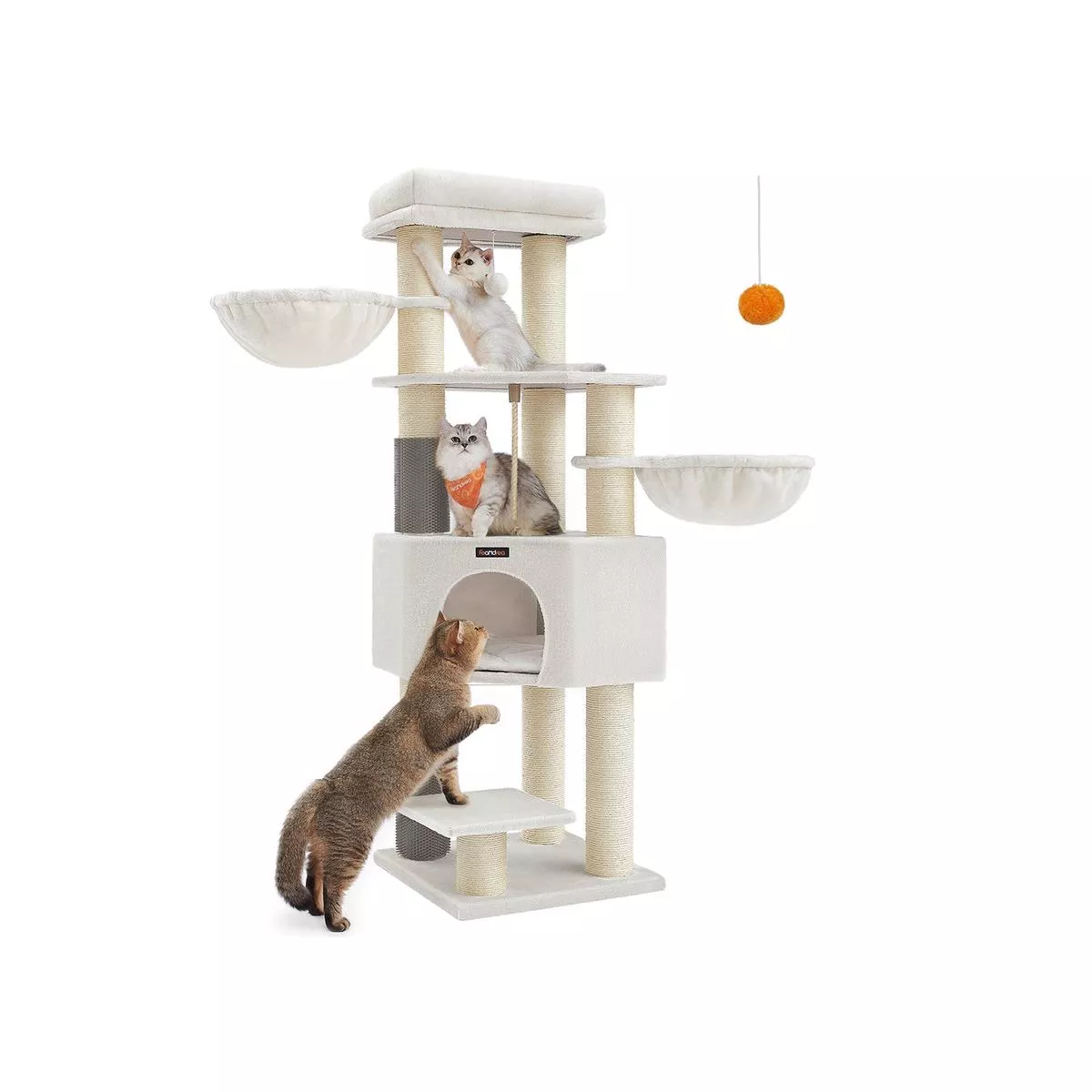 Large Cat Tree for Large Cats with Multi Level Platforms and Scratching Posts by Feandrea