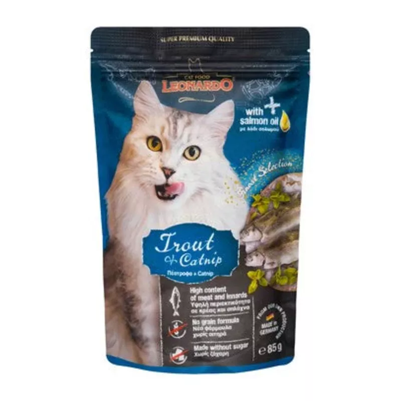 Leonardo With Trout & Catnip Adult Cats 85g