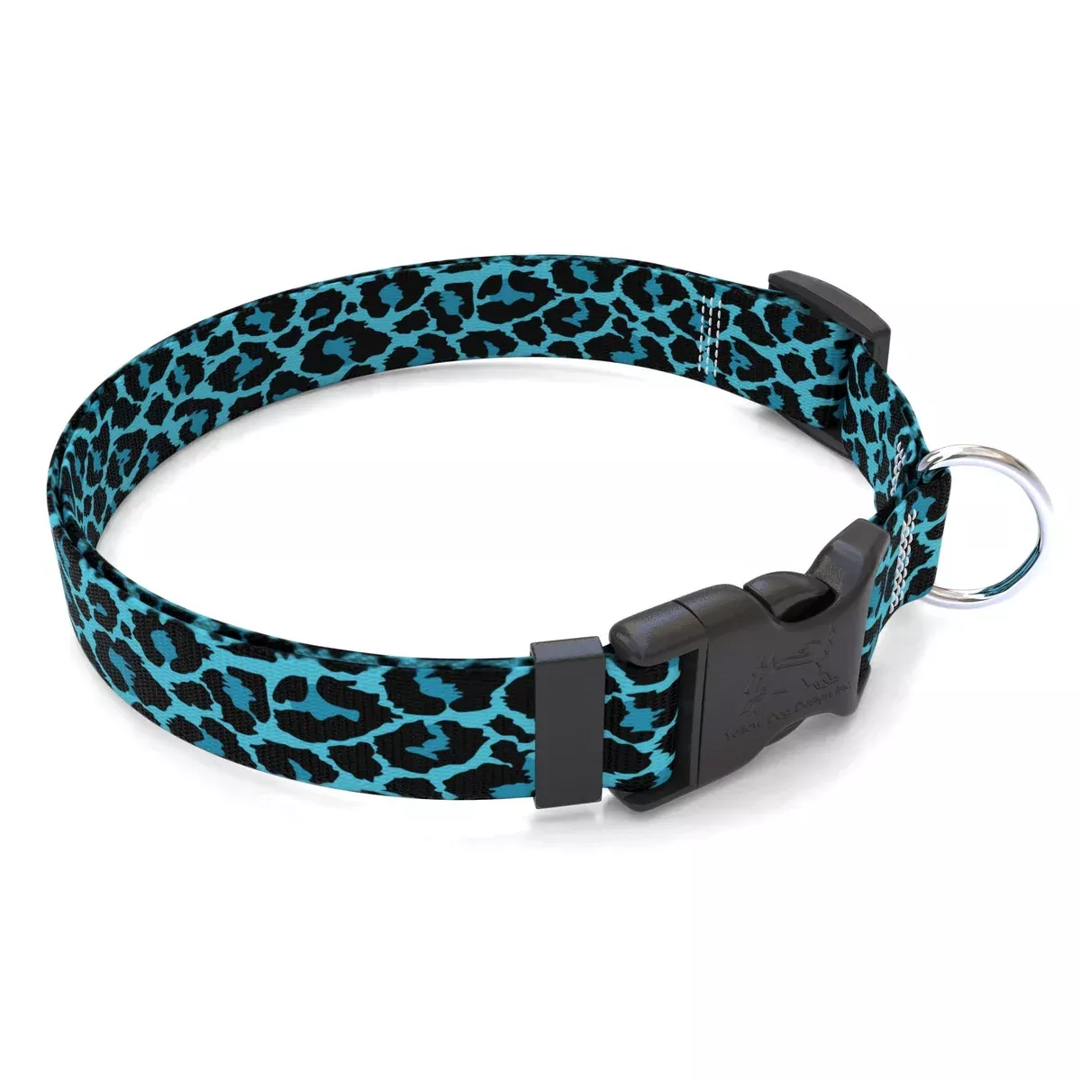 Leopard Teal Dog Collar
