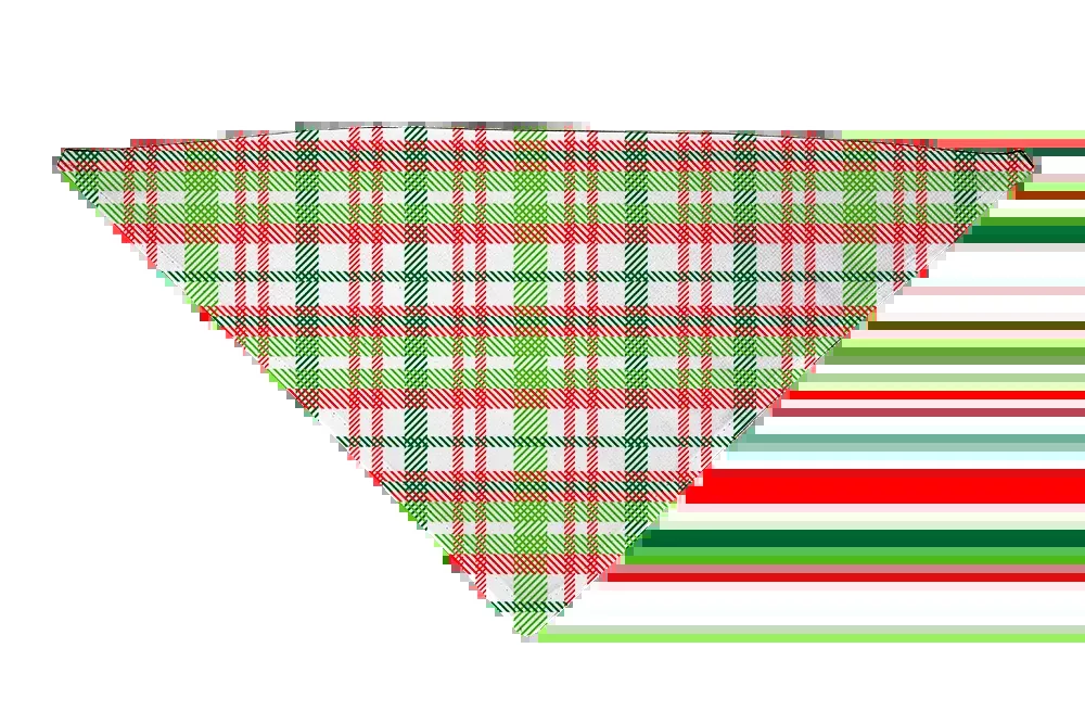 Light Christmas Plaid Dog Bandana