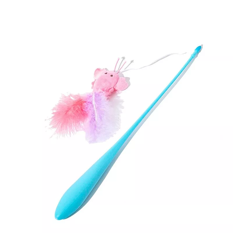 Little Lively Easy Play Weighted Dangler Lobster Cat Toy – Feather Wand