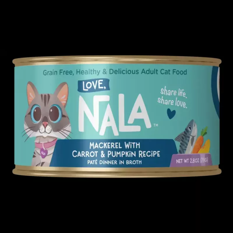 Love, Nala Mackerel With Carrot & Pumpkin Recipe Pat Dinner In Broth Grain-Free Adult Cat Food, 2.8-oz