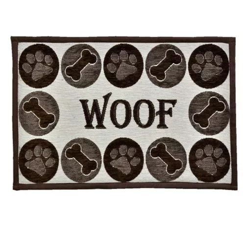 Loving Pets, Loving Pets Fashion Mat Woof Chenille, Multi-Color, 1 Each