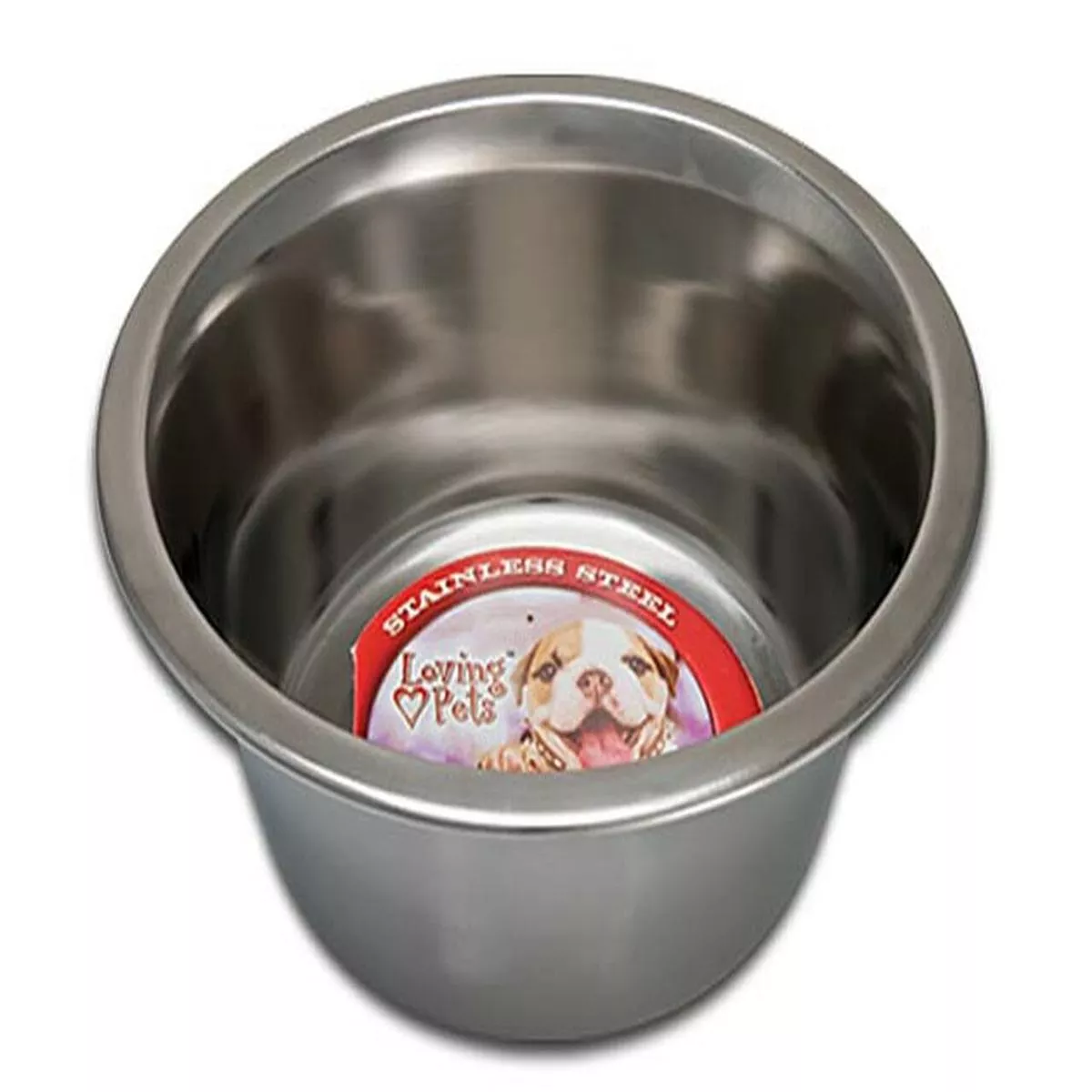 Loving Pets Ruff N’ Tuff Traditional Stainless Dog Dish