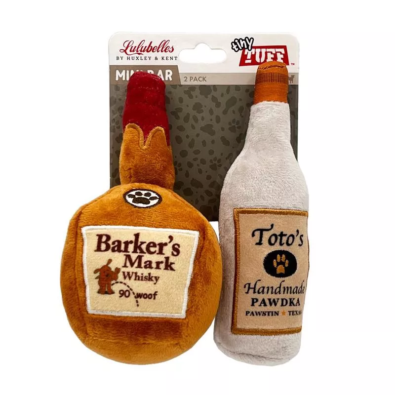 Lulubelles Tiny Tuff – Mini Bar Plush Dog Toys (2pk)