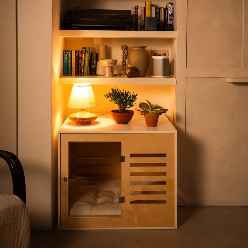 Luxury Dog Crate ‘Lodge White’
