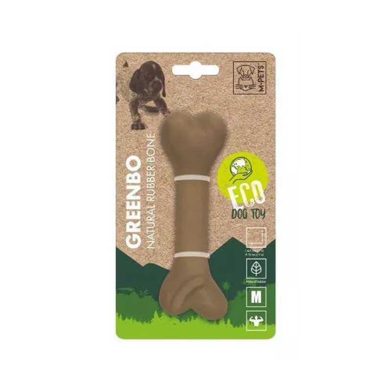 M-Pets Greenbo Natural Rubber Bone Dog Toy M