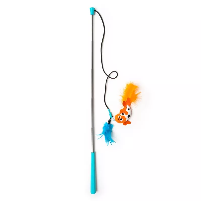 Mad Cat Koi Retractable Feather Wand toy