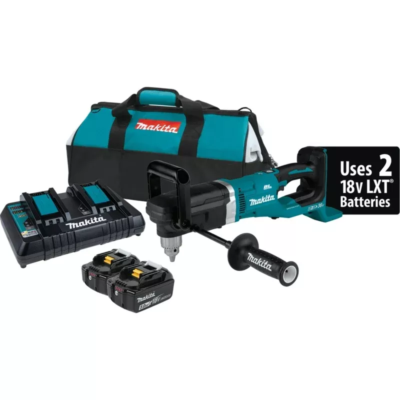 MAKITA 36V (18V X2) LXT 1/2″ Right Angle Drill Kit