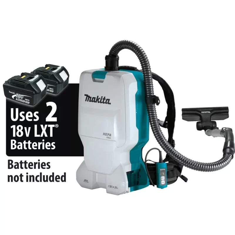 MAKITA 36V (18V X2) LXT 1.6 Gallon HEPA Filter Backpack Dry Vacuum (Tool Only)