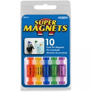 Master Magnetics Powerful Push Pin Magnets – 10 ct
