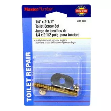 Master Plumber Toilet Repair Screw Set – 1/4″ X 2-1/2″
