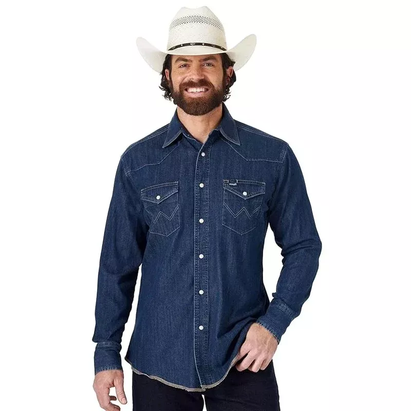 Men’s Cowboy Cut Long Sleeve Denim Workshirt Xxl With Two Pockets – Farm Supplies, Livestock Feed, Pest Control Solutions and Essential Ranch Equipment Online