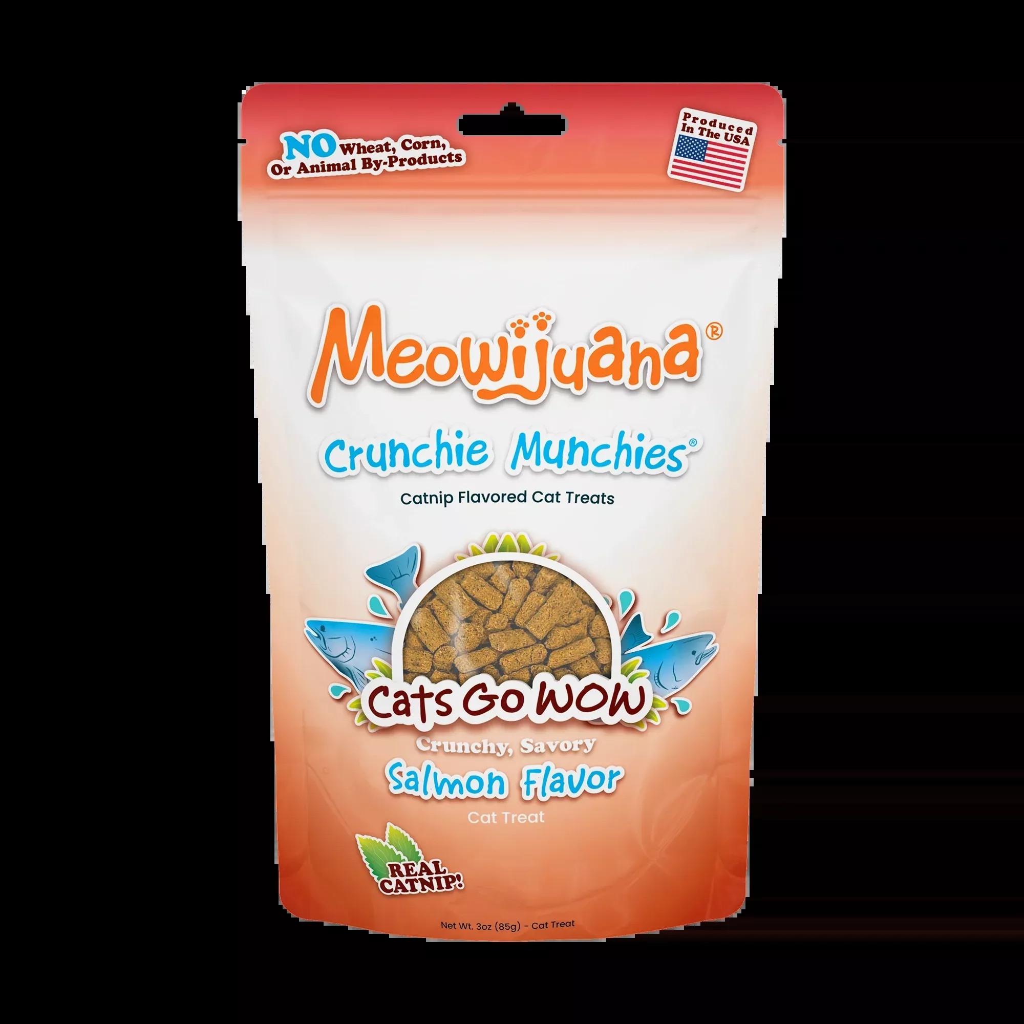 Meowijuana Crunchie Munchies - Salmon Treats 3oz
