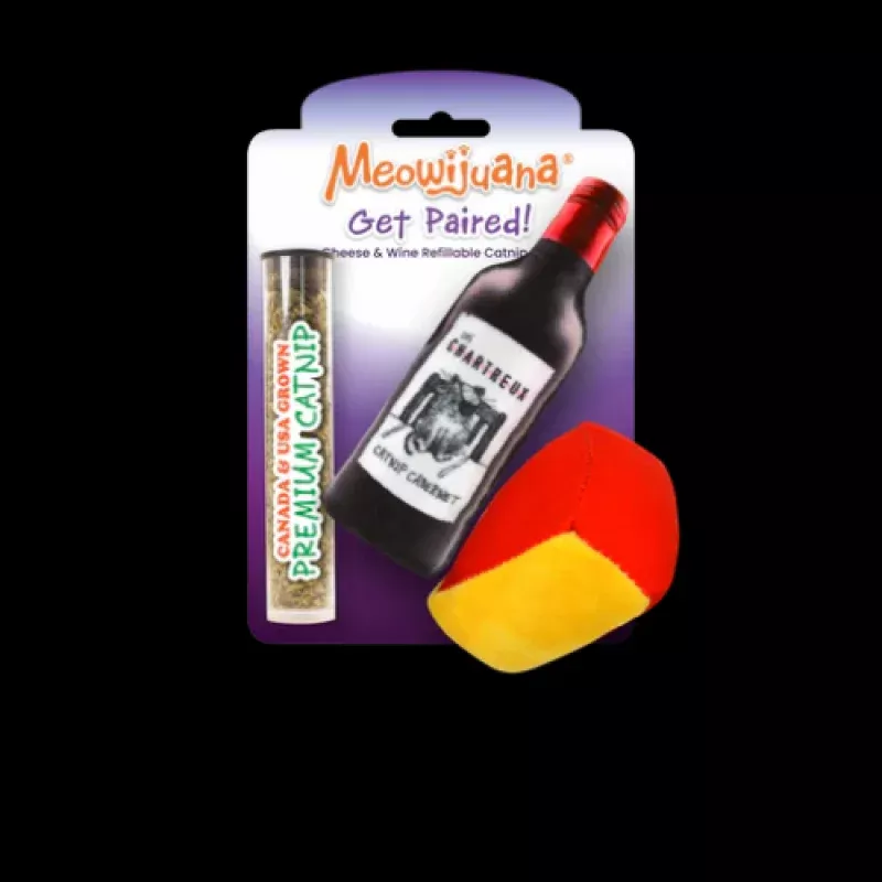 Meowijuana Get Paired Wine & Cheese Catnip Toy 2ct