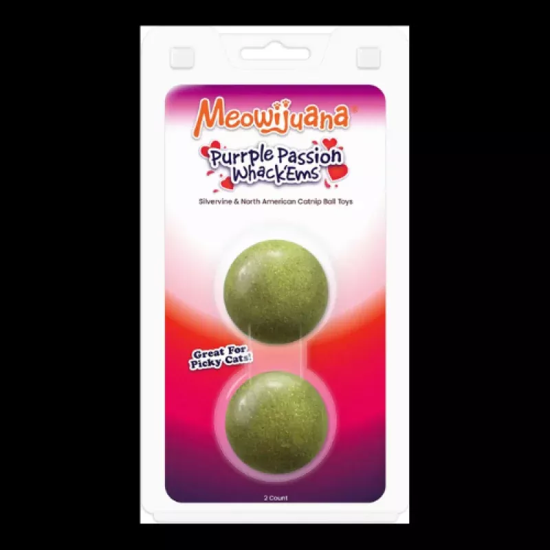 Meowijuana Purrple Passion Compressed Catnip Ball Refill 2ct