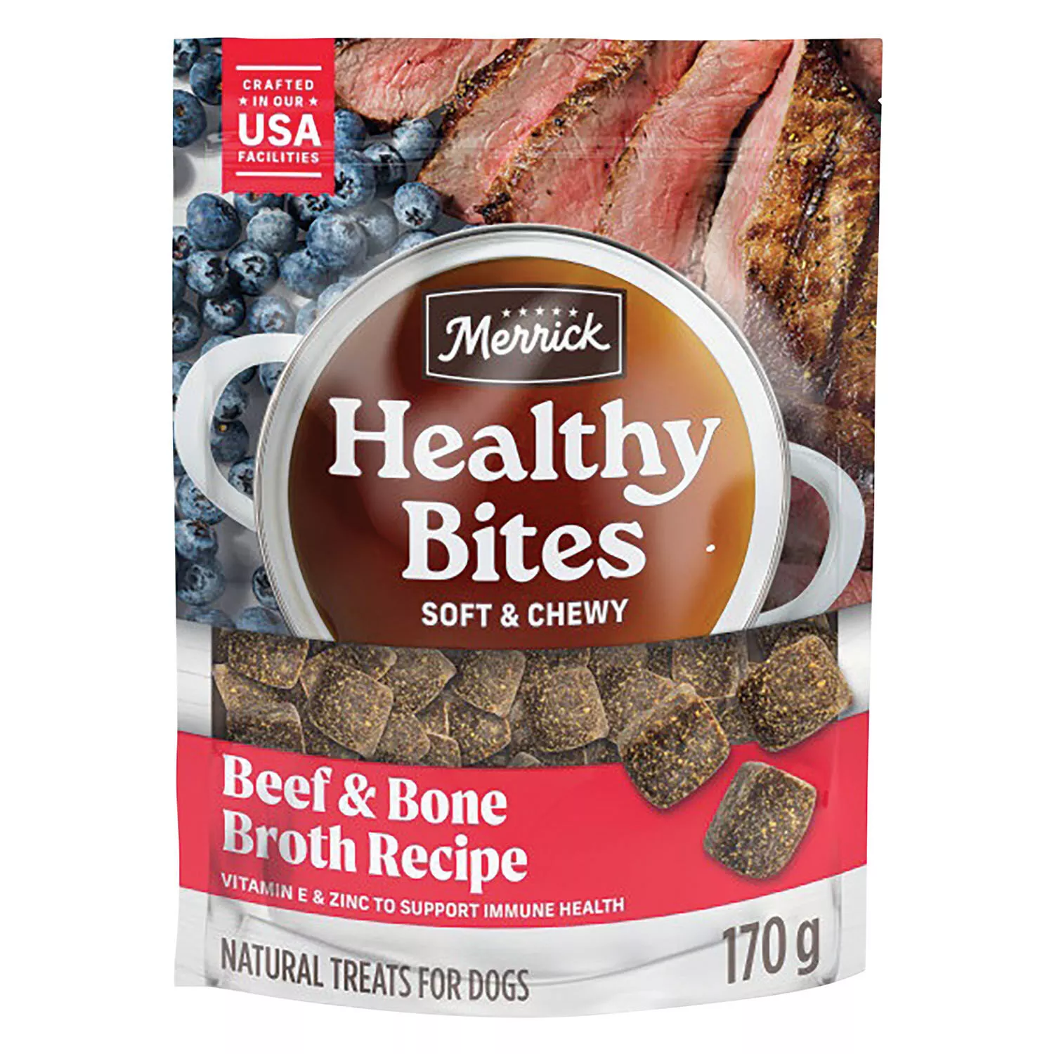 Merrick, Healthy Bites Beef & Bone Broth - Dog Treats