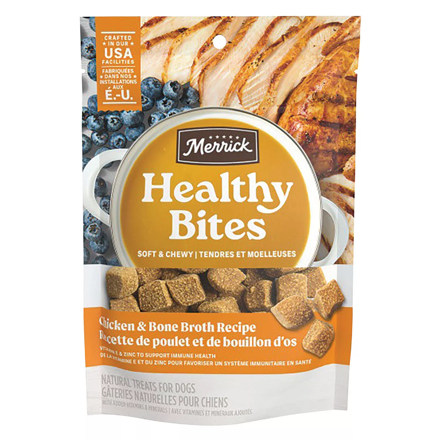 Merrick, Healthy Bites Chicken & Bone Broth - Dog Treats