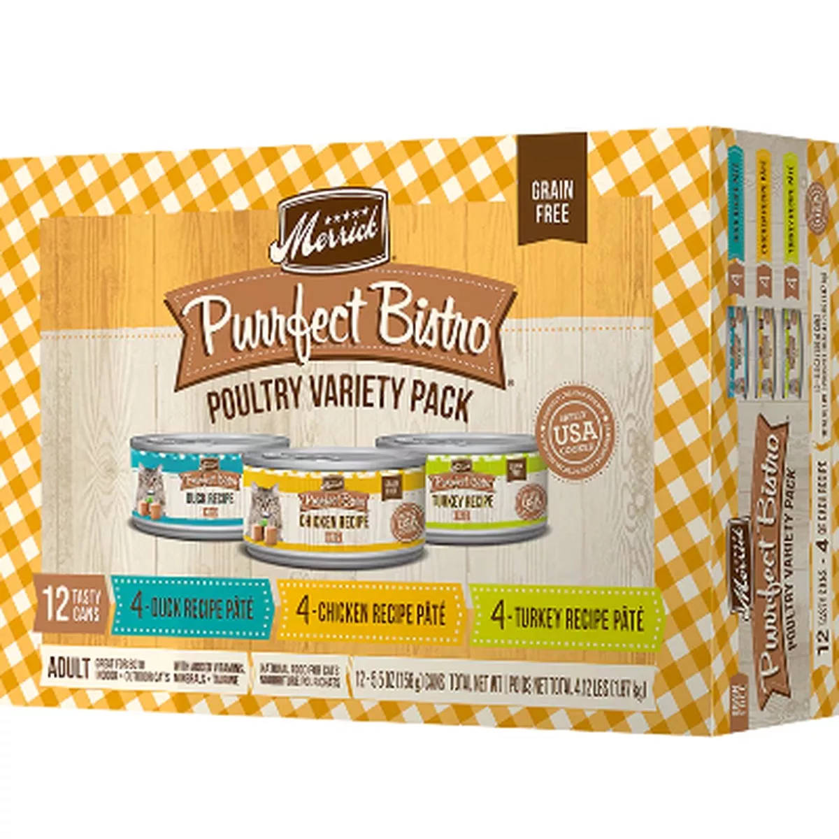 Merrick Purrfect Bistro Poultry Variety Pack Grain Free Canned Cat Food