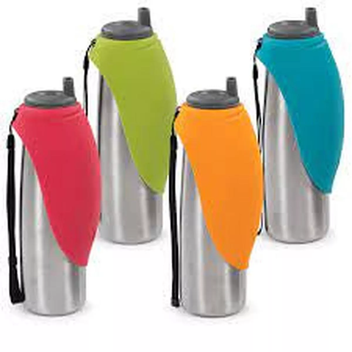 Messy Mutts Dog Double “Vacuum” Stainless Steel Water Bottle Flip Bowl