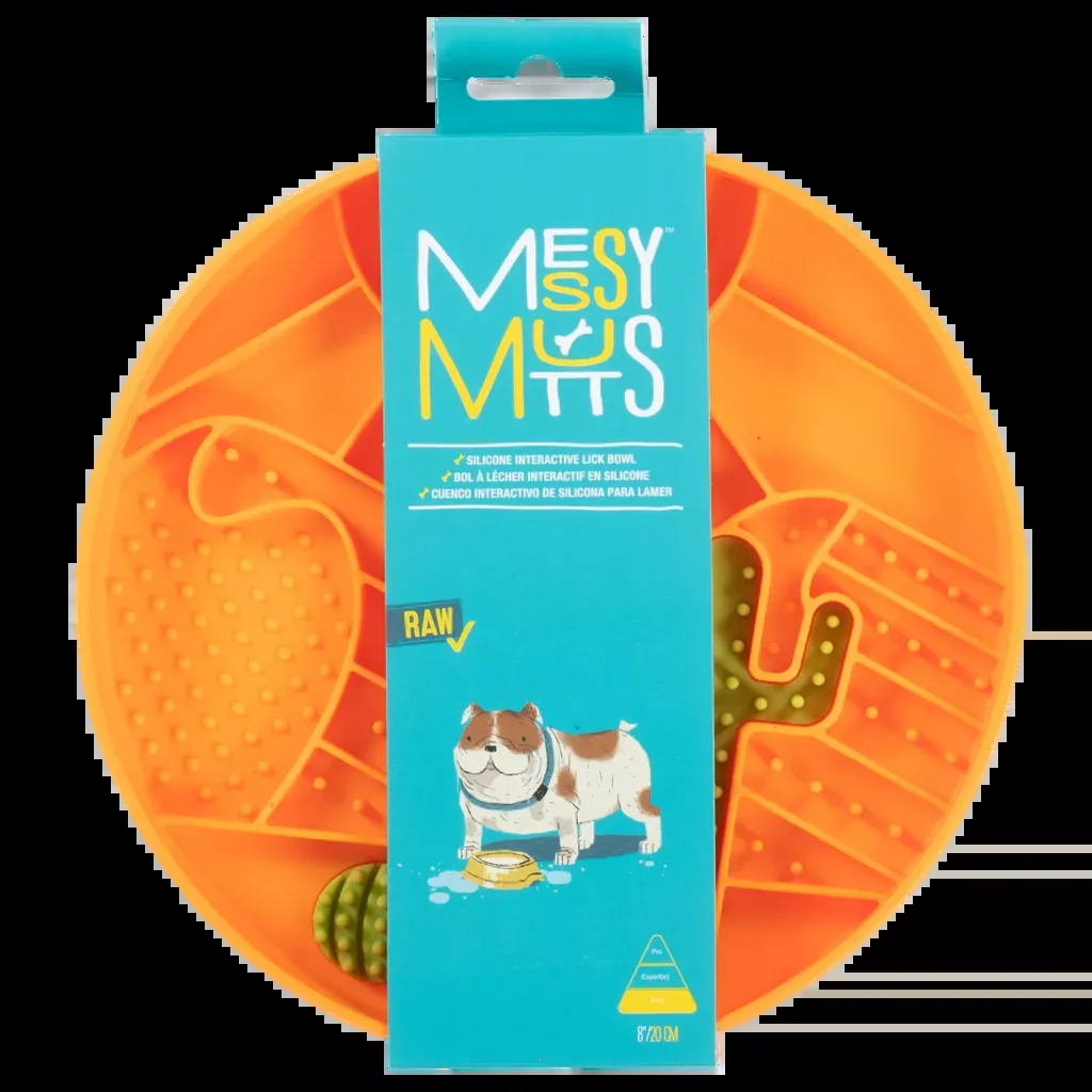 Messy Mutts Interactive Lick Bowl Slow Feeder - Desert