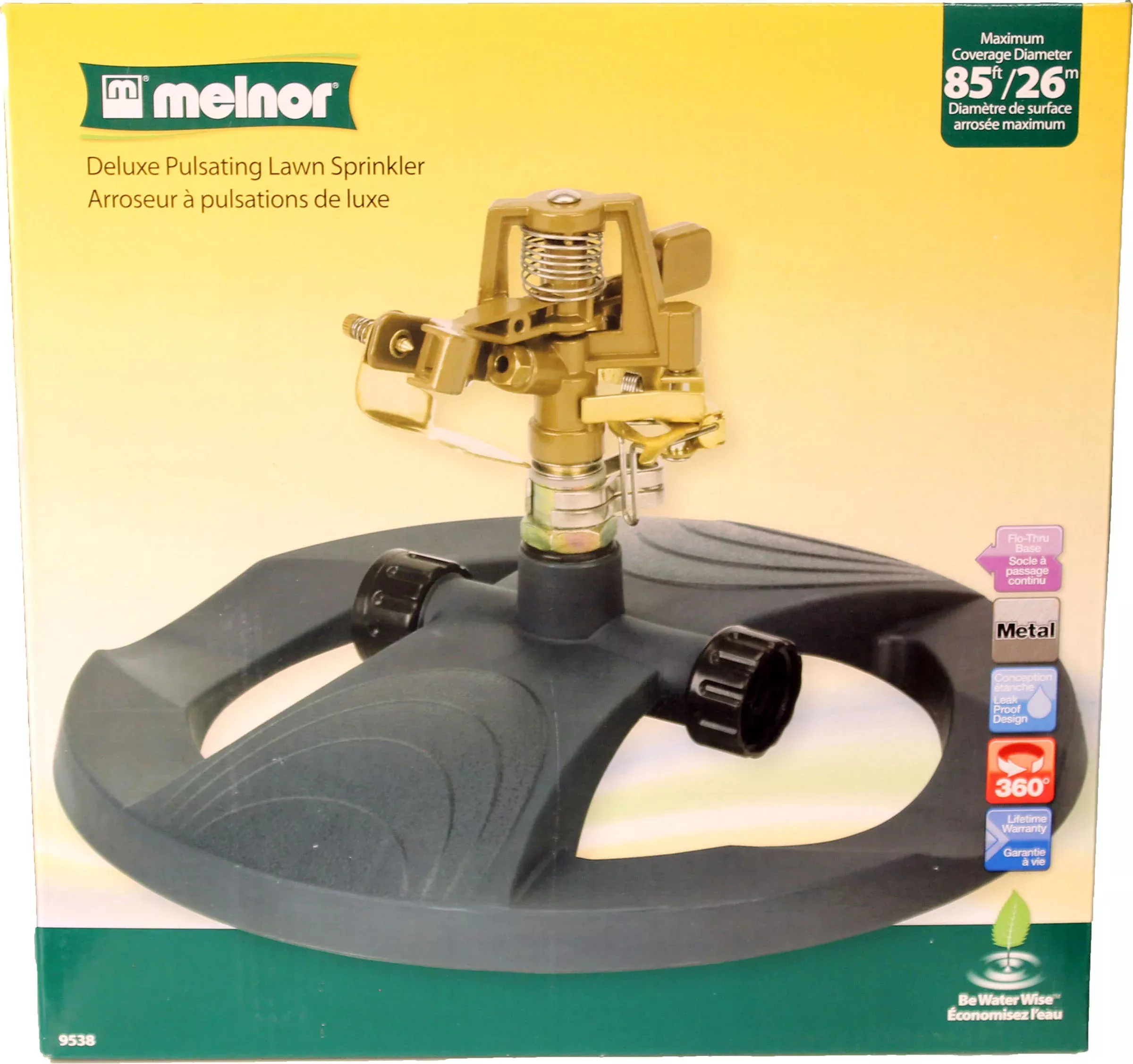 Metal Pulsating Sprinkler W/Weighted Base