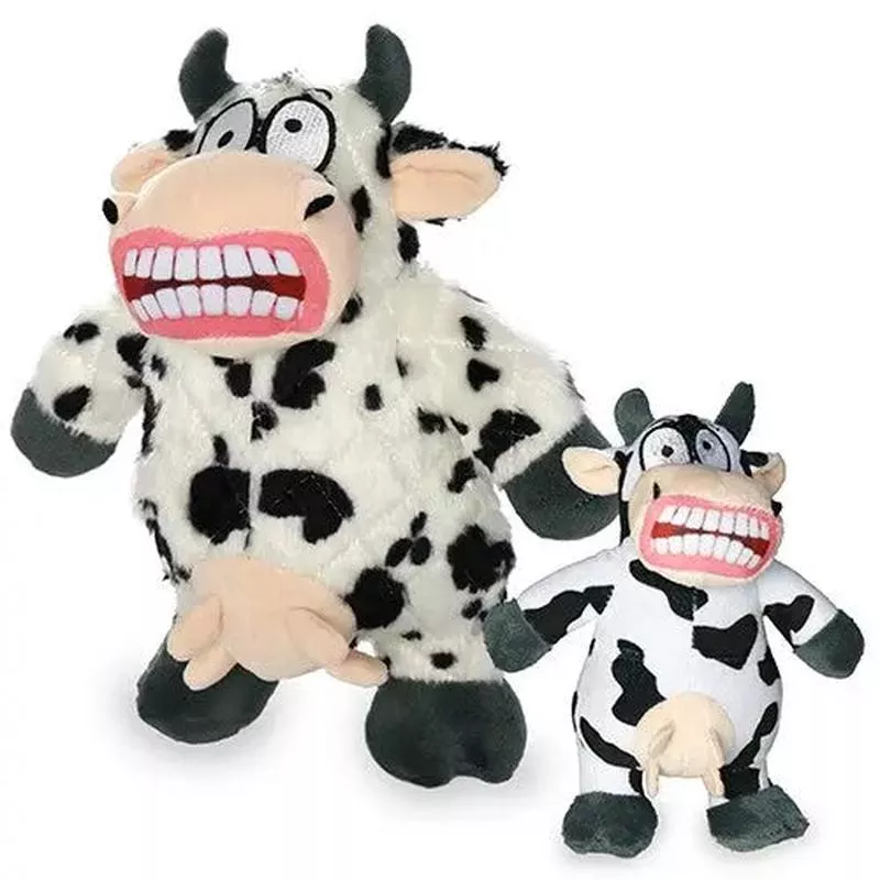 Mighty Angry Animals Cow Plush Dog Toy Regular