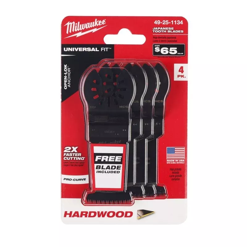 Milwaukee Tools 1-3/8″ Japns Tth 3PK + 1 FREE 49-25-1134
