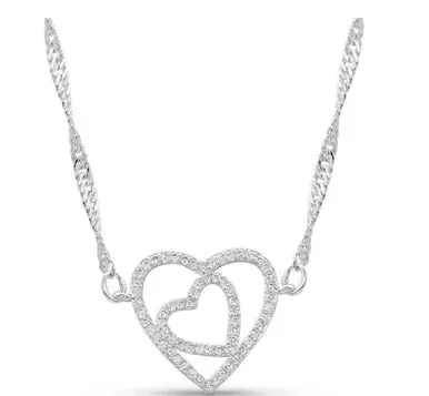 Montana Silversmiths Double Open Heart Split Necklace