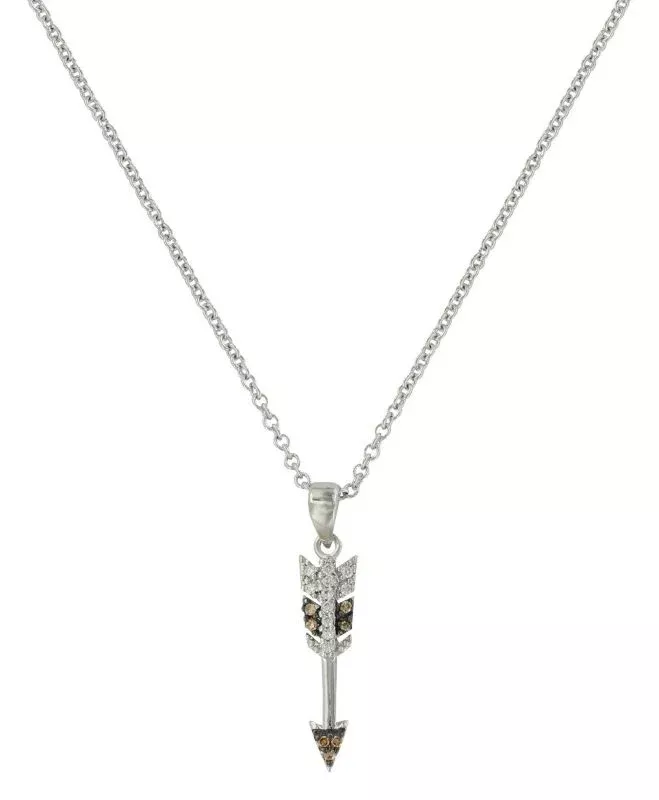 Montana Silversmiths Mini Arrow NecklaceBk/Wh