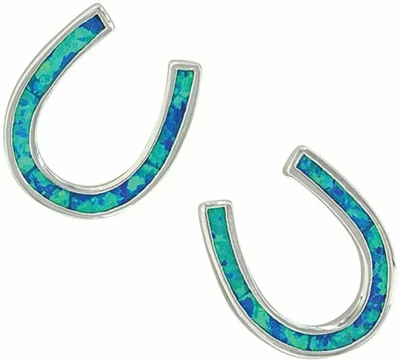 Montana Silversmiths River Lights Horseshoe Earrin