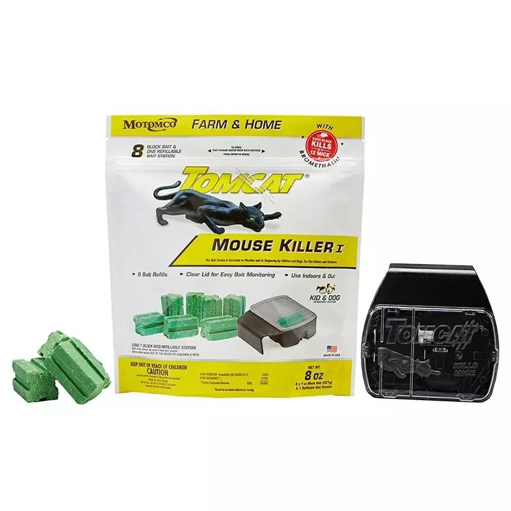 Motomco Tomcat Refillable Mouse Bait Station – 8 oz