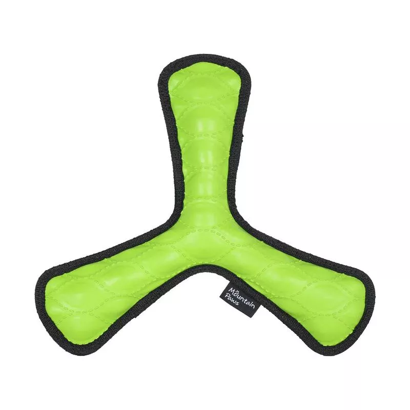 Mountain Paws 26cm Rubber Throw Dog Toy – Green