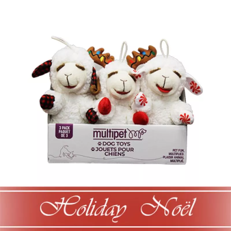 Multipet HOLIDAY Lamb Chop NOEL (3ct)