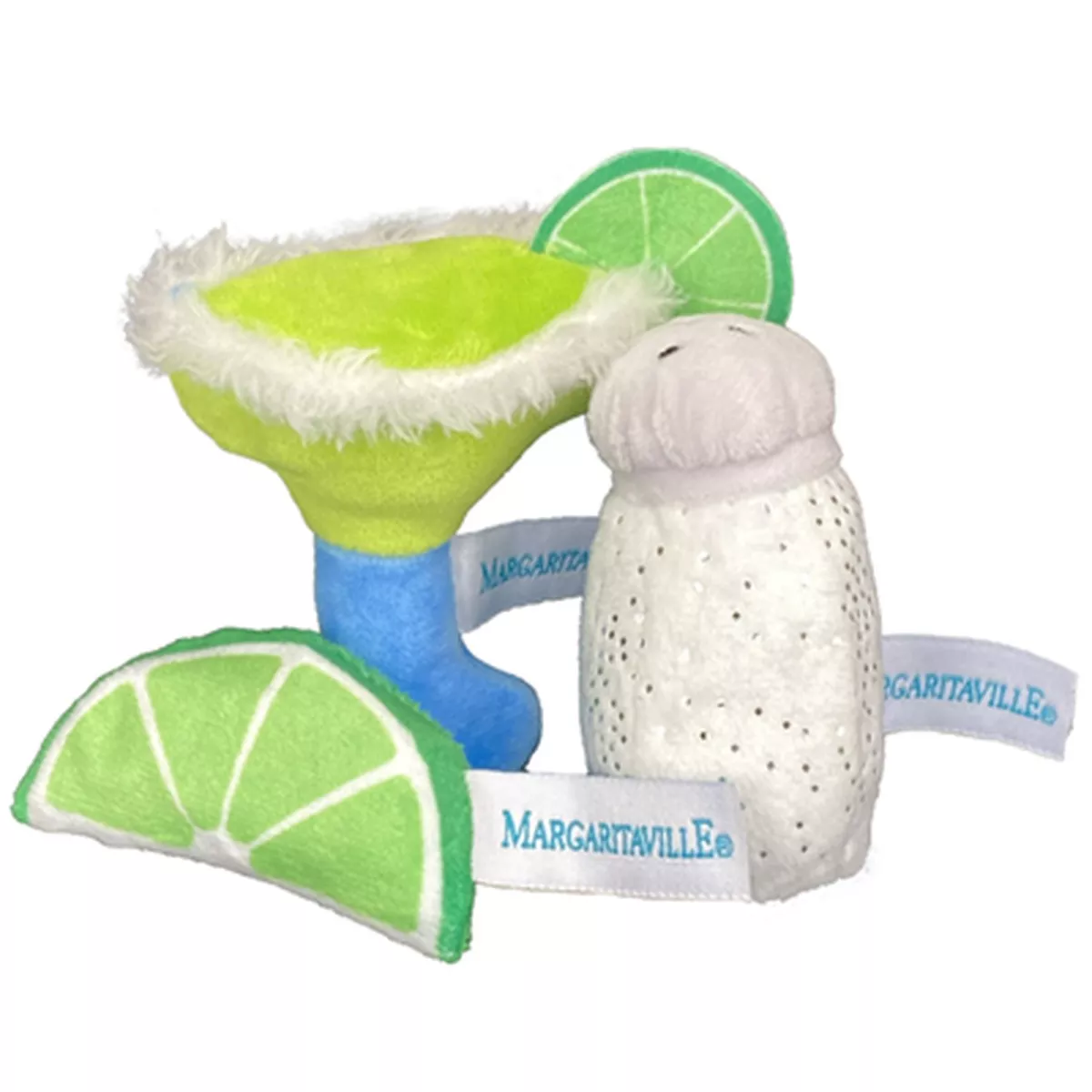 Multipet Margaritaville 3 Pack Margarita, Salt, and Lime Cat Toy