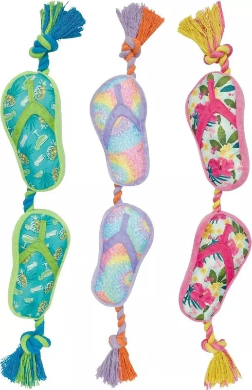 Multipet Margaritaville Flip Flop Rope Dog Toys