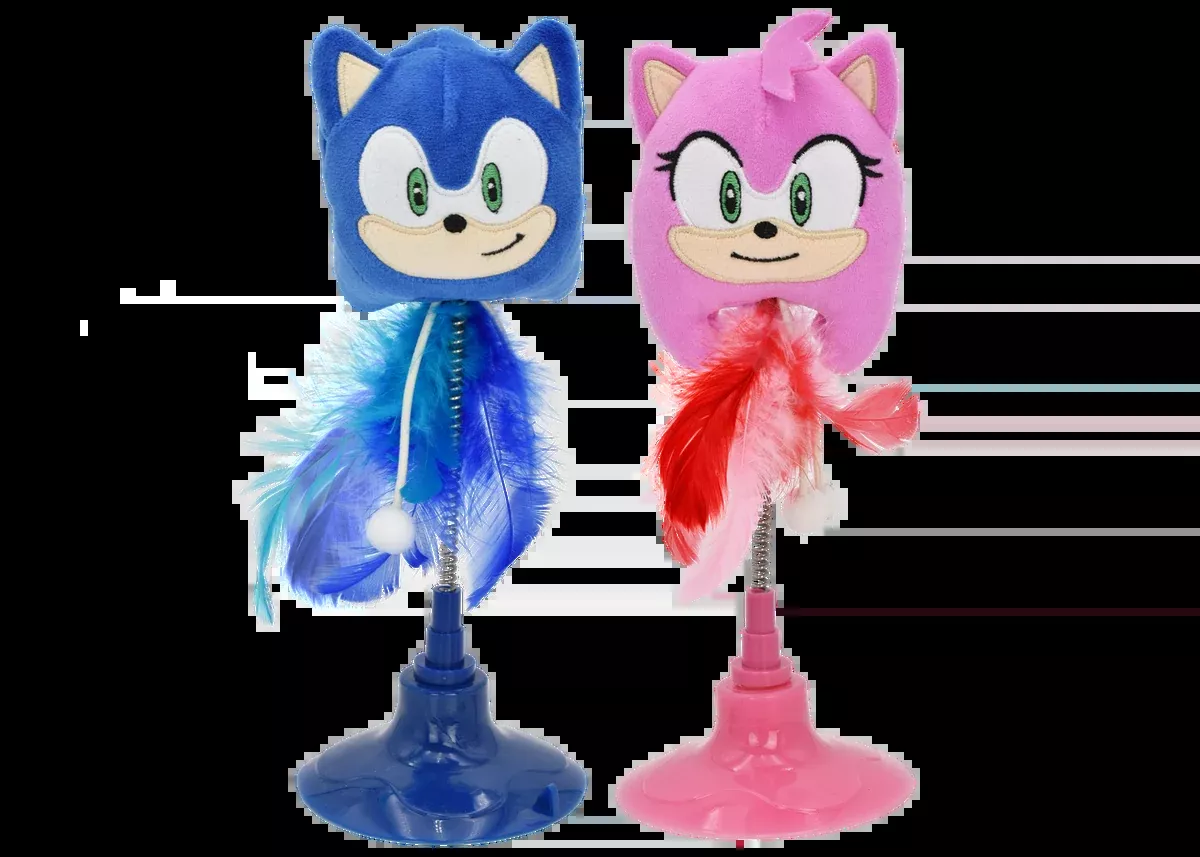 MULTIPET Sonic the Hedgehog Sonic and Amy Rose Cat Swatters