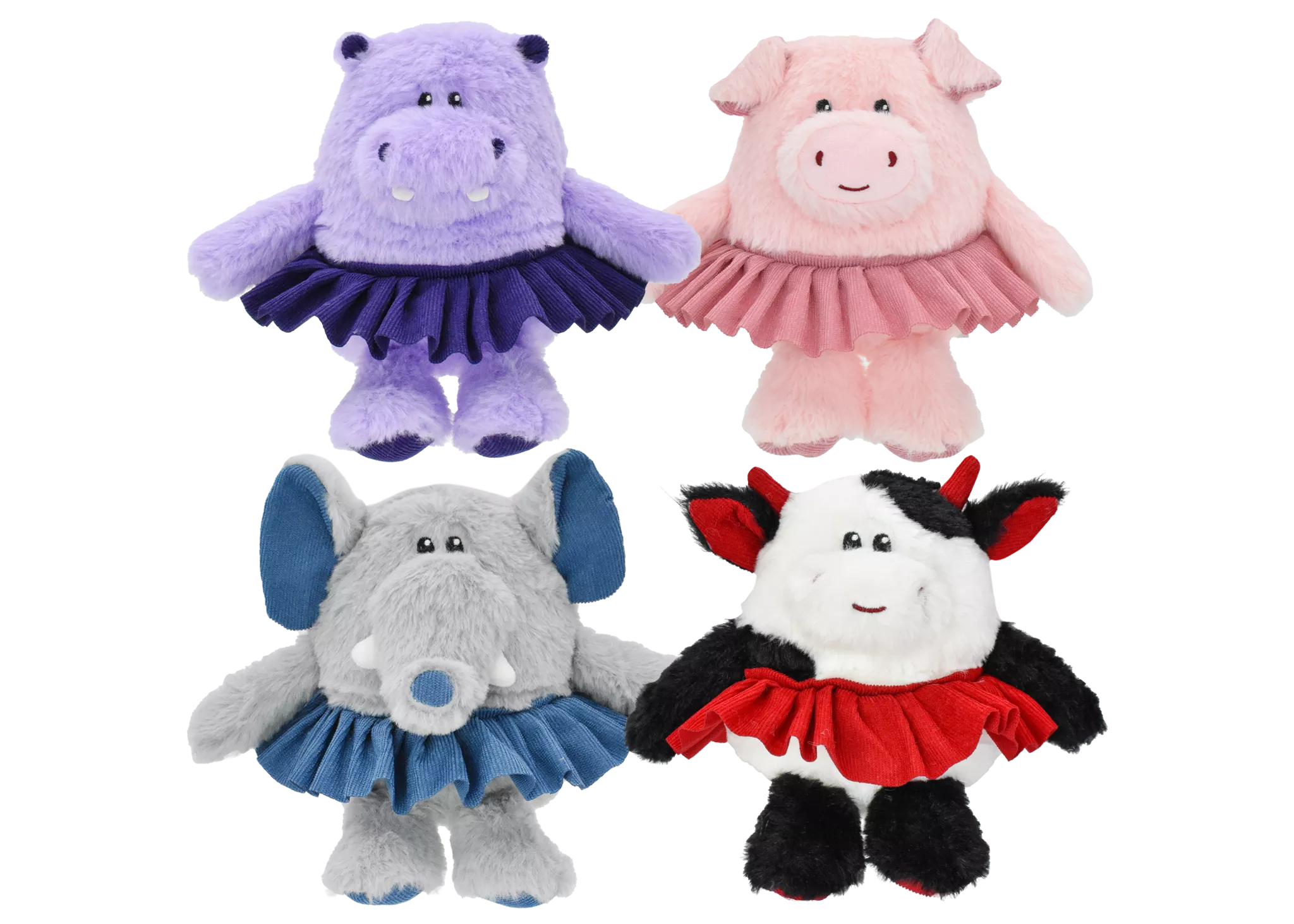 Multipet Tutu Animals Dog Toy Assorted 8 In