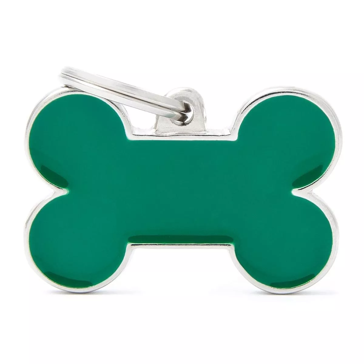 My Family ID Tags Basic Handmade Bone Green
